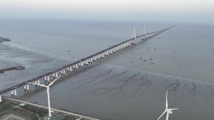 4K原素材-航拍杭州湾跨海大桥