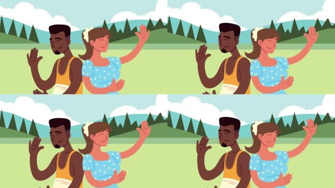 营地动画中的跨种族夫妇角色