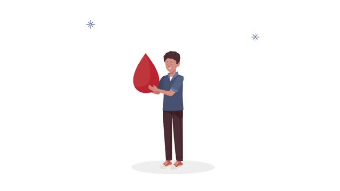 世界献血者日运动男子举重下降