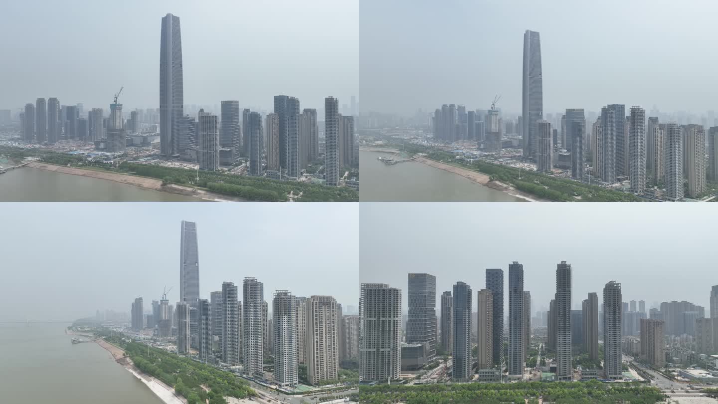 武汉最高楼绿地中心附近的沙尘天气情况