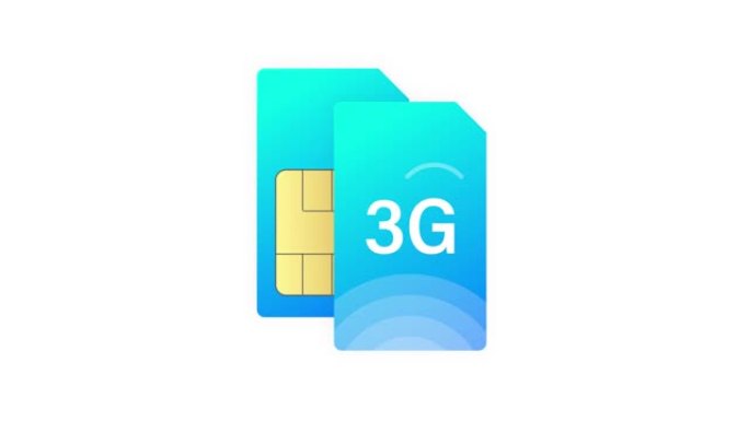 3G sim卡。3g技术背景。运动图形。