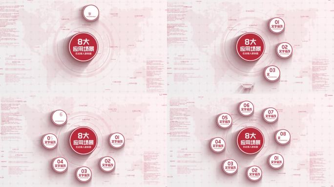 （8分类）八项环形红色文字分类