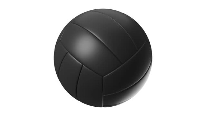 黑色排球孤立在白色背景上。