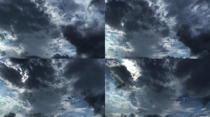 黑暗移动云的风暴Cloud_Time-lapse视频