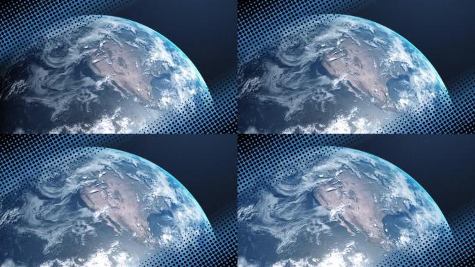 行星地球上闪烁的圆点的动画
