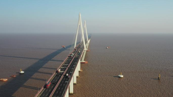 4K原素材-航拍杭州湾跨海大桥