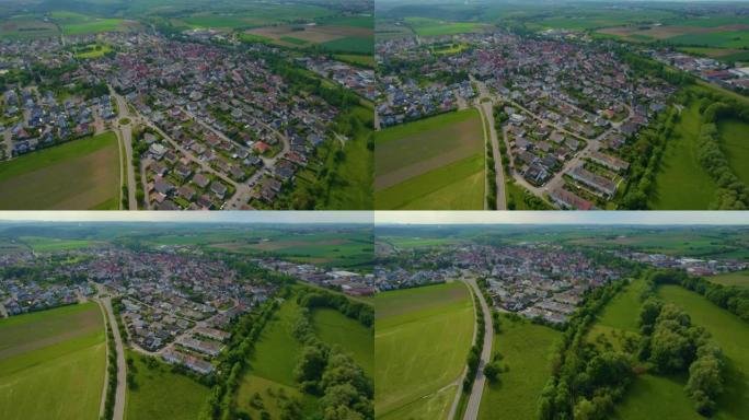 德国迈姆斯海姆市的鸟瞰图。
