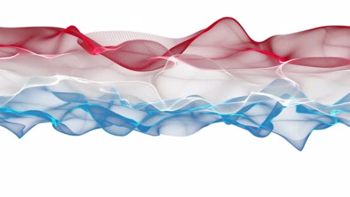 精彩的荷兰彩色波慢动作动画，用于体育赛事和文本空间，4096x2304循环4K
