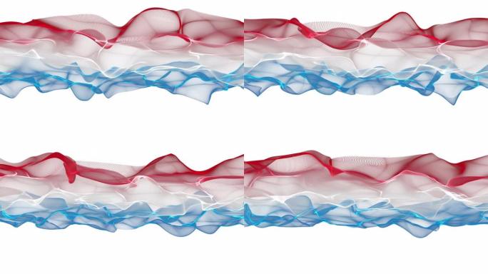 精彩的荷兰彩色波慢动作动画，用于体育赛事和文本空间，4096x2304循环4K