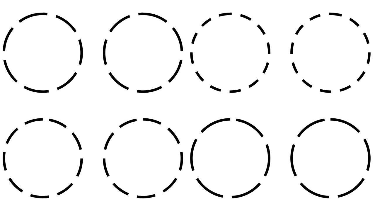 圆形旋转分裂流行动画运动图形