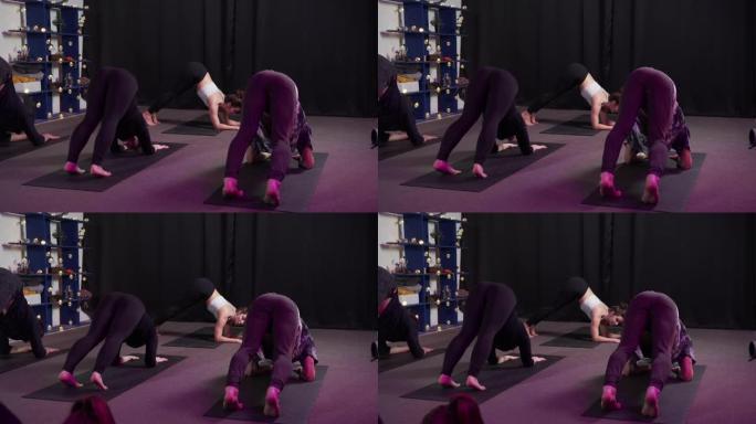 健康的女孩练习瑜伽以改善平衡感