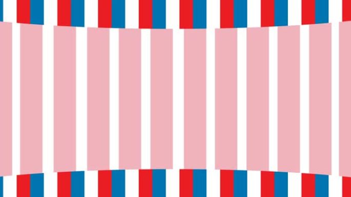 带有复制空间背景的美国国旗白色，蓝色和红色条纹动画