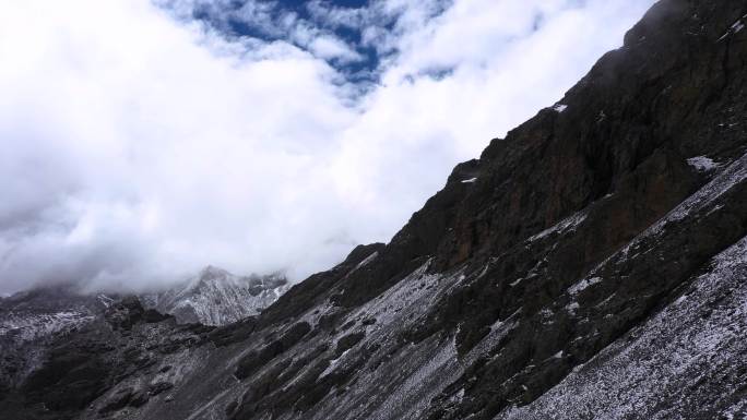 雪山高山地形 高山 宏大震撼高原雪山航拍