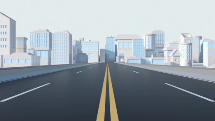 城市道路和数字城市模型，3d渲染。