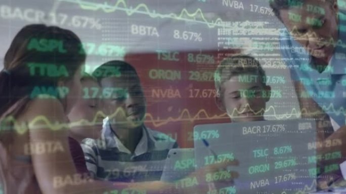 利用计算机对学生的男教师教学小组进行股票市场数据处理