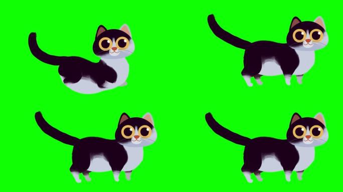 可爱猫小猫卡通动画