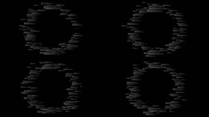 纸质矩形运动背景的抽象黑色圆圈