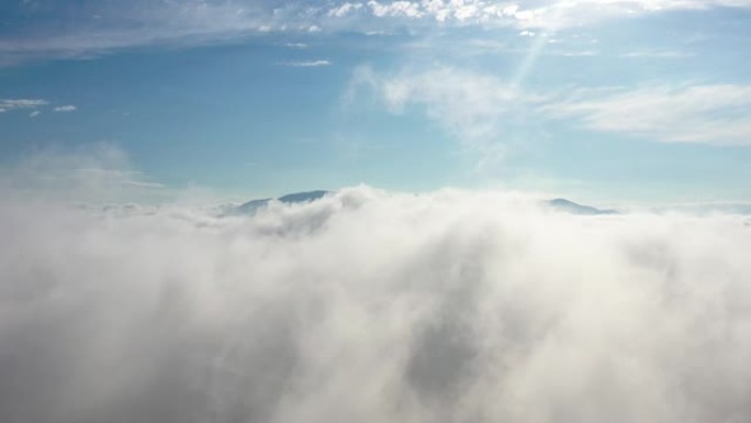 山上云层的4k镜头。