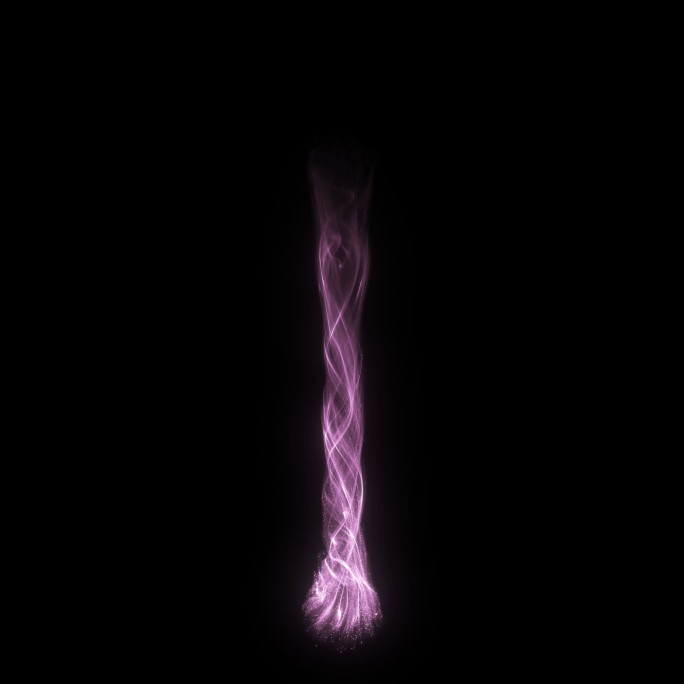 粉色魔法能量螺旋攻击光柱带通道