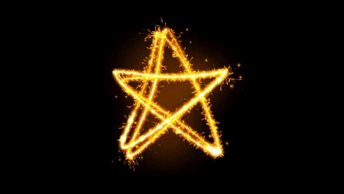 黄光闪闪发光的粒子塑造了星星。