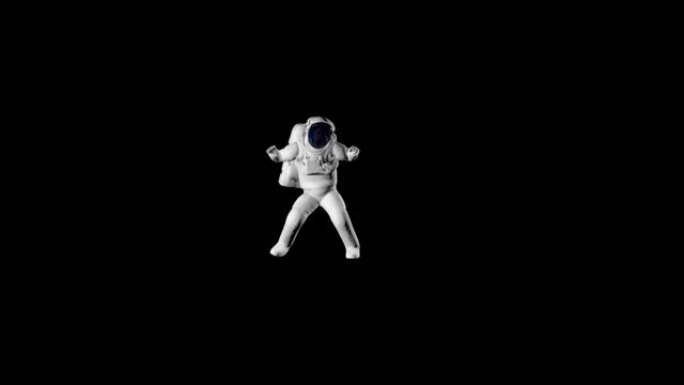 宇航员跳舞无缝循环，阿尔法频道