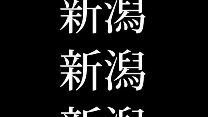 新潟日本汉字日本文字动画运动图形