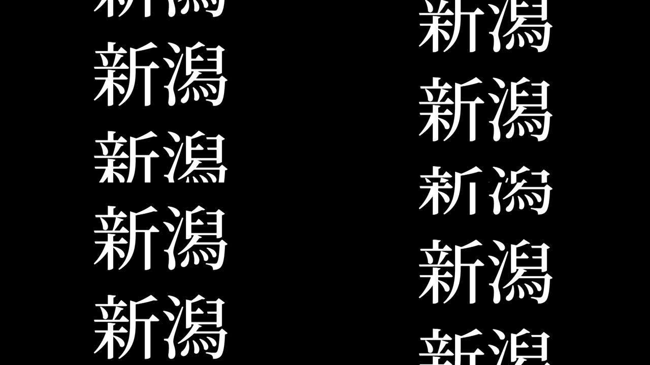 新潟日本汉字日本文字动画运动图形