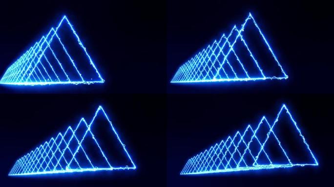 3D三角隧道动画运动图形