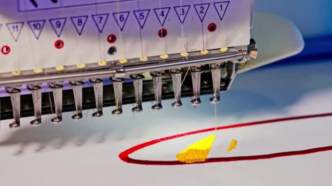 机器刺绣是缝纫机的刺绣过程