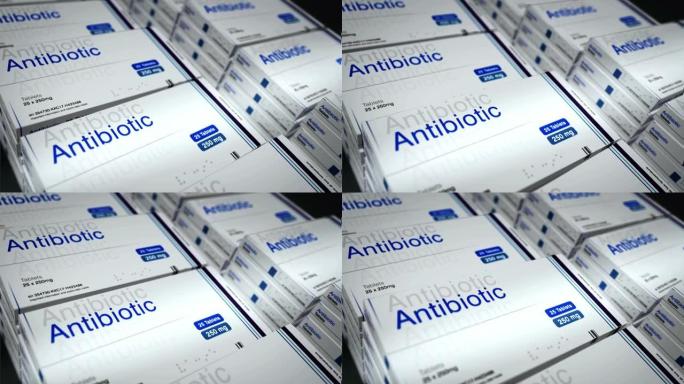 抗生素药包生产线可循环无缝动画