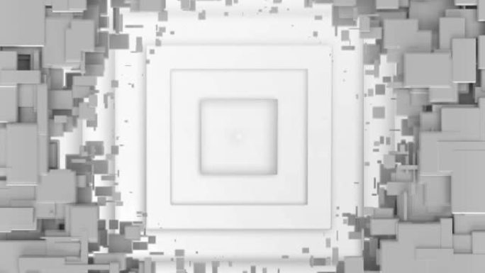 灰色3d块显示白色方块的动画