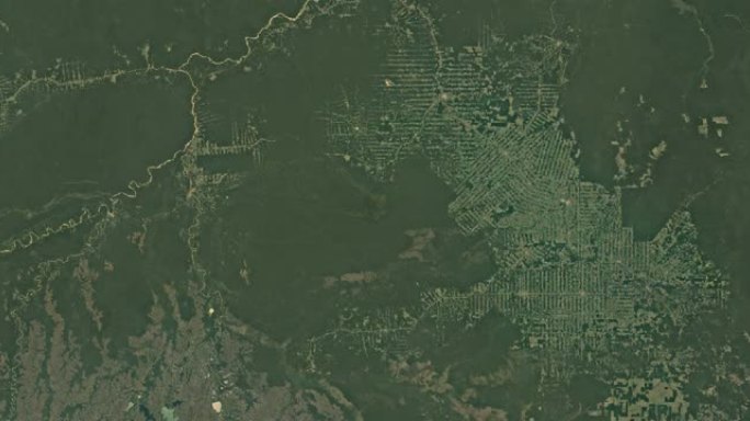 巴西隆多尼亚的时间流逝森林砍伐。