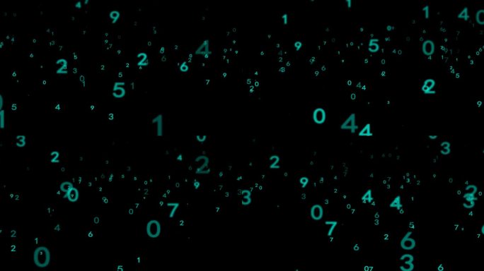 视频素材-科技蓝色数字粒子上升