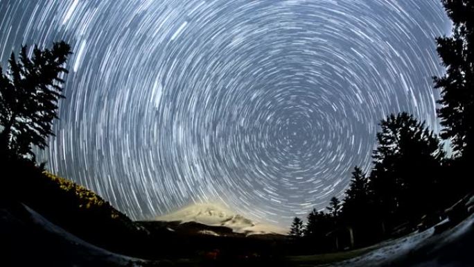 从水津冢到富士山和北方天空的星空时间流逝