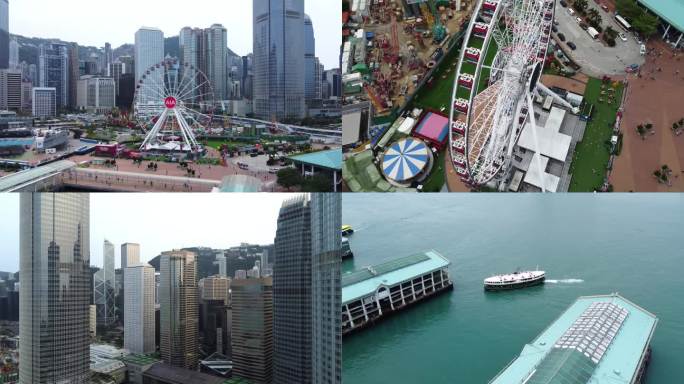香港大气城市航拍4K