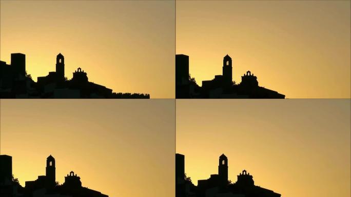 阿罗拉阿拉伯城堡的剪影