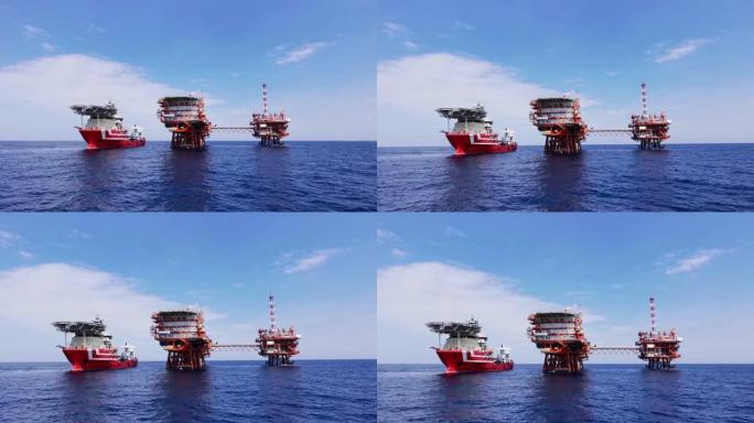 海中的石油平台