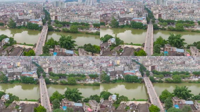 城市日出日落云雾车流合集