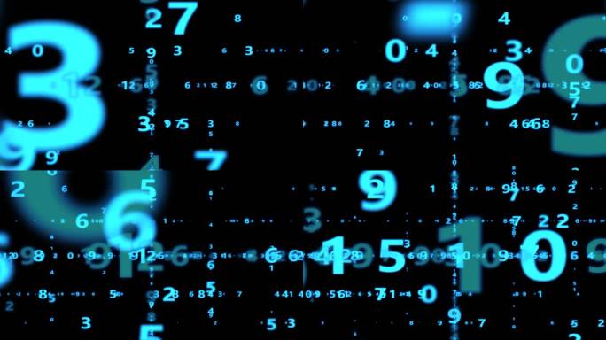 视频素材-科技蓝色数字粒子穿梭