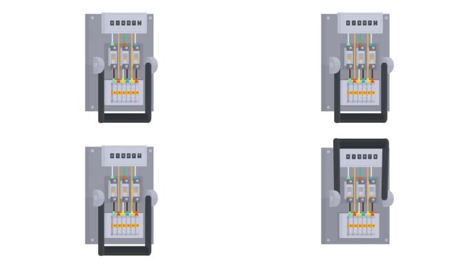 电表。切换动画。卡通