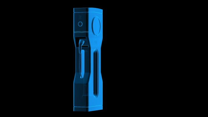 新能源汽车充电桩全息蓝色科技通道素材