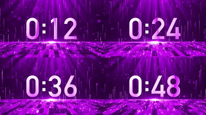 高端粉紫色1分钟液晶正数顺数计时