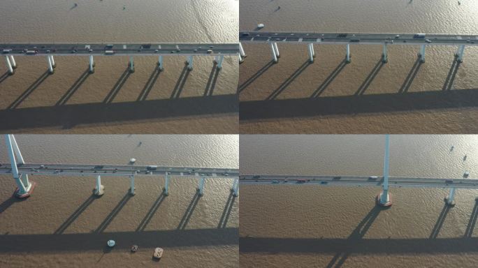 4K原素材-航拍杭州湾跨海大桥