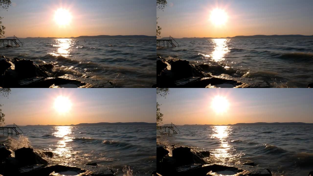 匈牙利巴拉顿勒巴拉顿湖上的日出