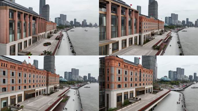 5K原素材-航拍上海北外滩世界会客厅