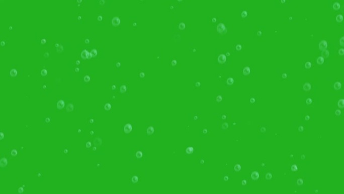 上升气泡绿色屏幕运动图形