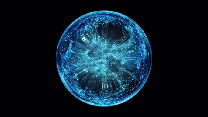 蓝色魔法能量球