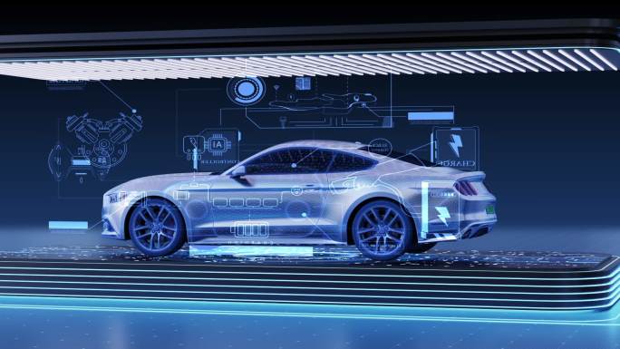 科技新能源汽车全息电子功能展示AE工程