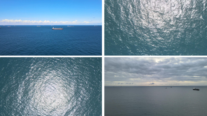 航拍大海海面