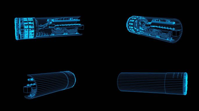 全息线框科技盾构机带通道